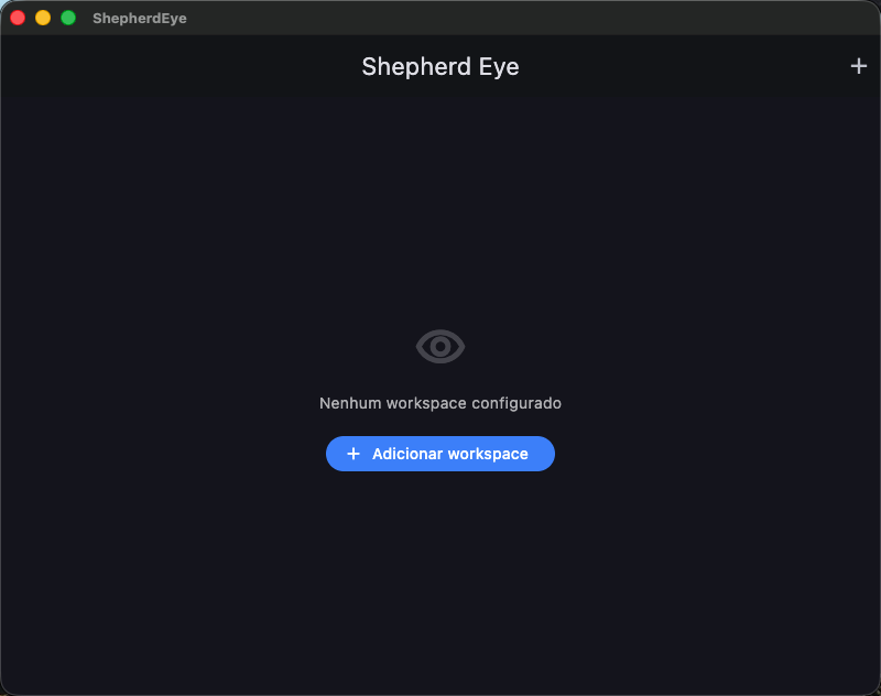 Shepherd Eye — tela inicial de workspaces